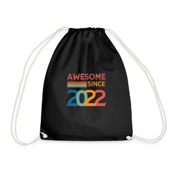 Awesome since 2022 - Drawstring Bag - black - Front