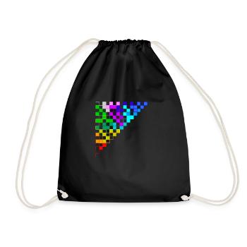 colored squares - Turnbeutel - Schwarz - Vorne