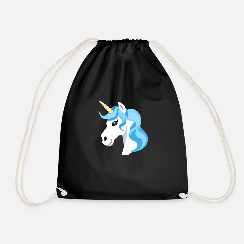 Regenbogen Einhorn Unicorn Rainbow Pferd LGBTQ 1 - Turnbeutel - Schwarz