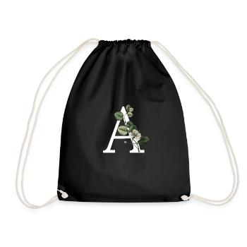 lettre a botanique vert - Sac de sport léger - noir - Devant