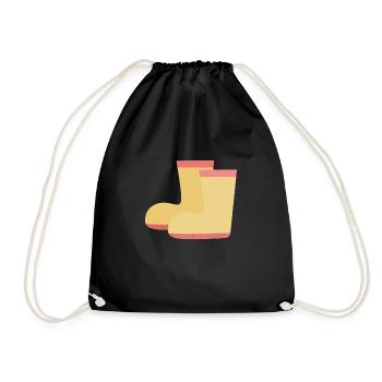 Rain Boots - Drawstring Bag - black - Front