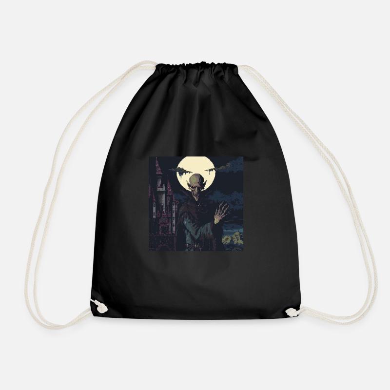 Nosferatu 16 bit - Drawstring Bag - black