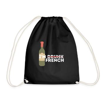 Je suis bourré et français - Sac de sport léger - noir - Devant