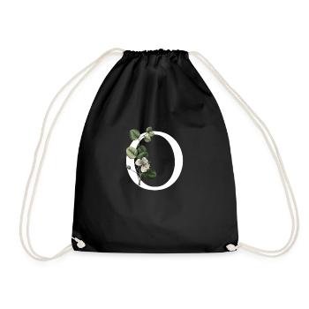 lettre o botanique vert - Sac de sport léger - noir - Devant
