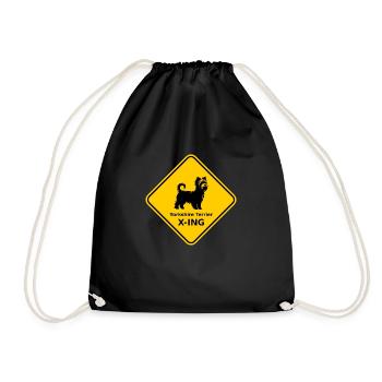 Sign "Yorkshire Terrier X-ING" - Drawstring Bag - black - Front