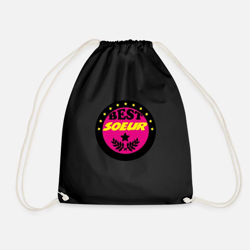 BEST SISTER - Drawstring Bag - black