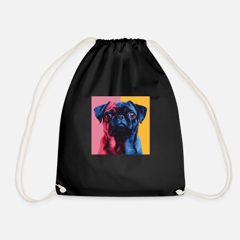 Mops - Turnbeutel - Schwarz