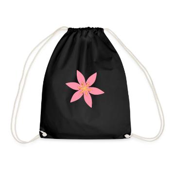 Lily Flower - Drawstring Bag - black - Front