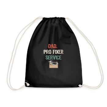 Dad - Pro Fixer Service - Drawstring Bag - black - Front