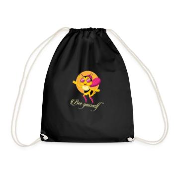 Biene Bee Motivational - BEE Yourself - Turnbeutel - Schwarz - Vorne
