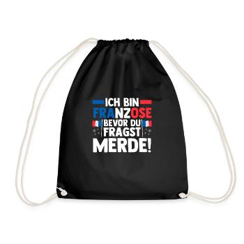 French French France - Drawstring Bag - black - Front