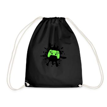 Gamer Gamepad Blobs - Drawstring Bag - black - Front
