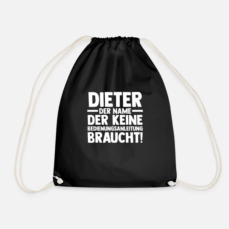 Vorname Dieter - Turnbeutel - Schwarz