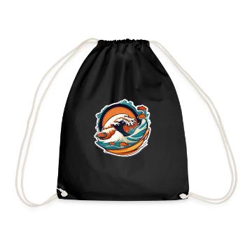 Japan Sushi Sea - Drawstring Bag - black - Front
