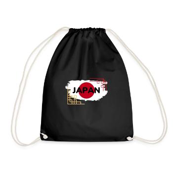 Japan, Reise, Fan, Anime - Turnbeutel - Schwarz - Vorne
