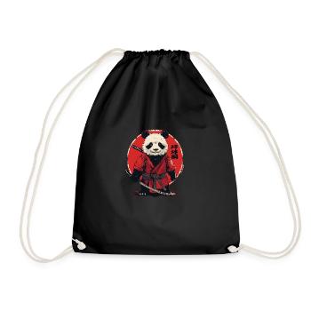 pandamurai - Drawstring Bag - black - Front