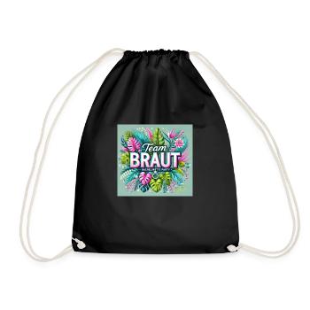 Team Braut - Turnbeutel - Schwarz - Vorne