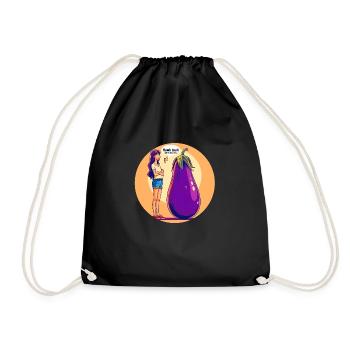 Talking vegetables - Drawstring Bag - black - Front