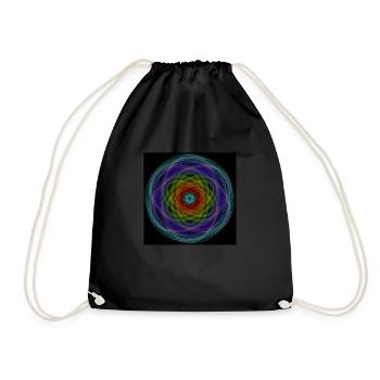 Hypnotic Rainbow - Drawstring Bag - black - Front
