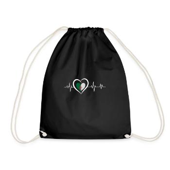 battement de cœur Algérie - Sac de sport léger - noir - Devant