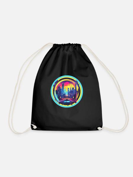 Welcome to the Future - Drawstring Bag - black