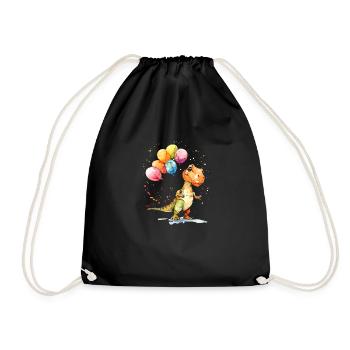 C’est l’anniversaire d’un dinosaure ? - Sac de sport léger - noir - Devant
