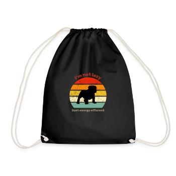 Retro Bulldog - Drawstring Bag - black - Front