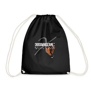CROSSOVERCULTURE Streetwear - Turnbeutel - Schwarz - Vorne