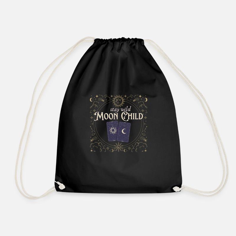 Stay wild Moon child magic witch celestial tarot - Turnbeutel - Schwarz