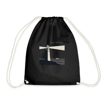LIGHT HOUSE - Drawstring Bag - black - Front