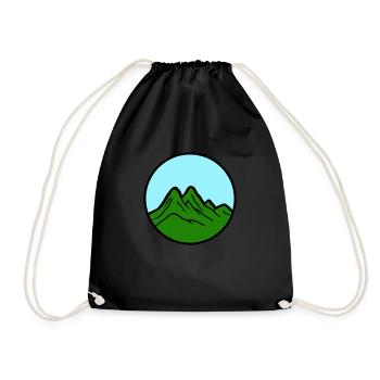 Mountains 2 - Drawstring Bag - black - Front