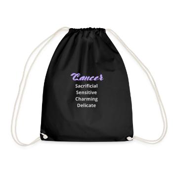 Logo signe astrologique "Cancer" - Sac de sport léger - noir - Devant