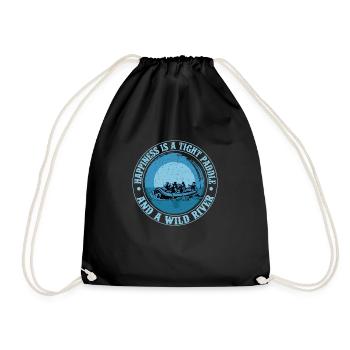 Le bonheur est une pagaie serrée Rafting eau vive - Sac de sport léger - noir - Devant