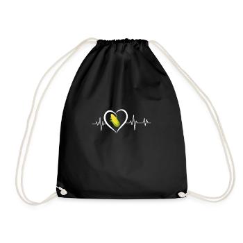 battement de cœur maïs - Sac de sport léger - noir - Devant