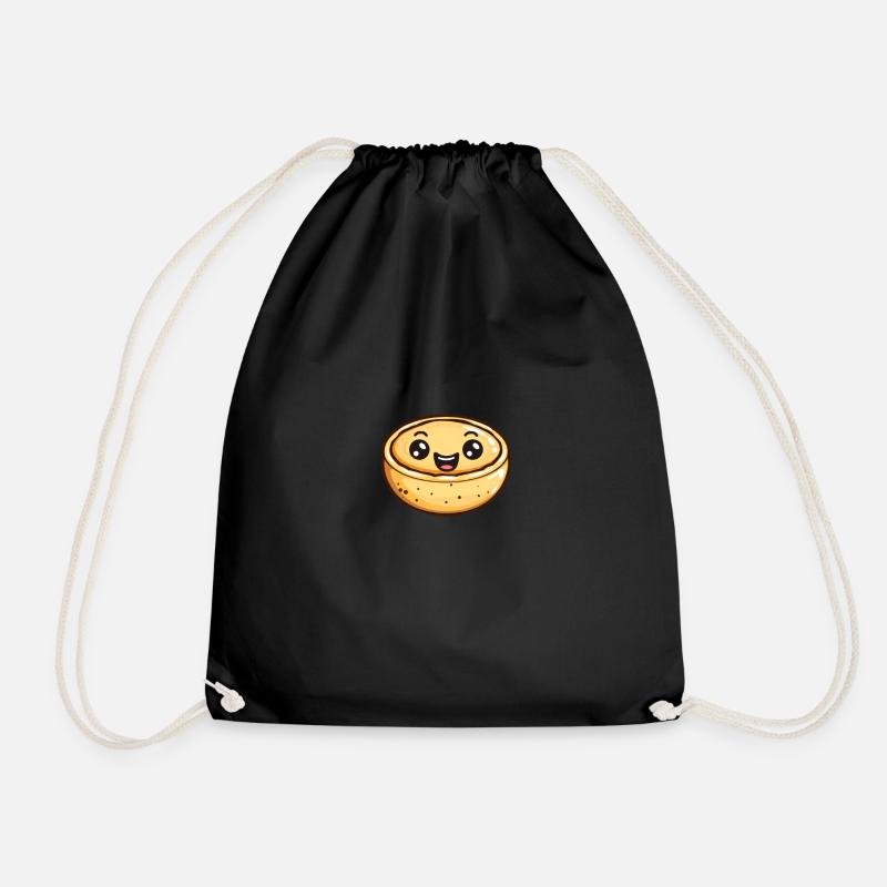 Cute Hummus Dip - Drawstring Bag - black