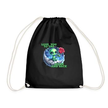 LOVE YOU TO THE MOON AND BACK. - Drawstring Bag - black - Front