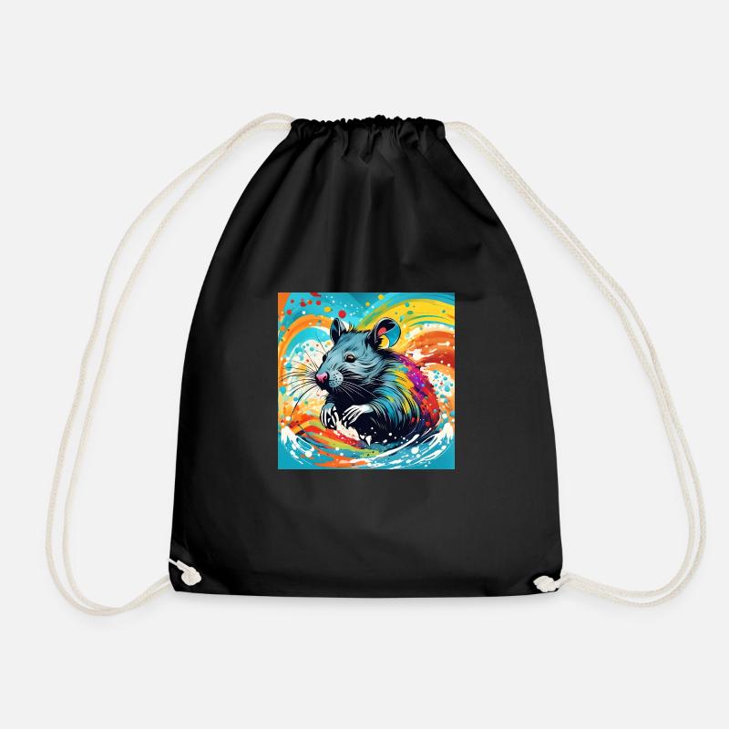 Couleur du rat - Sac de sport léger - noir