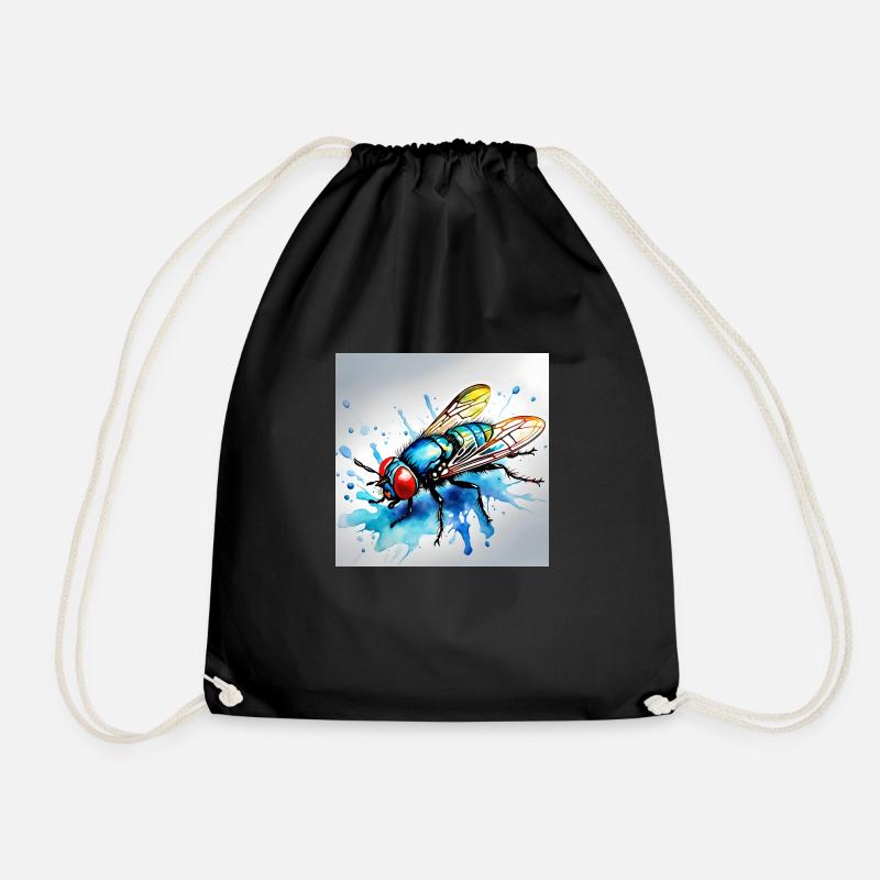 Fly - Drawstring Bag - black
