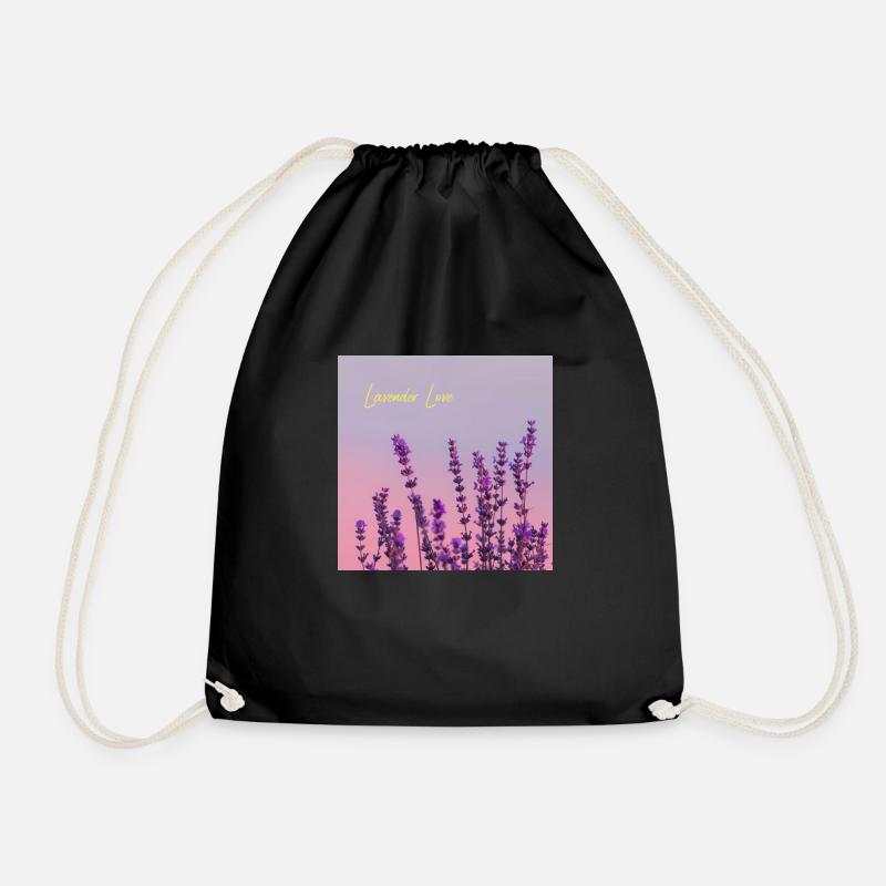 Lavender Love - Turnbeutel - Schwarz