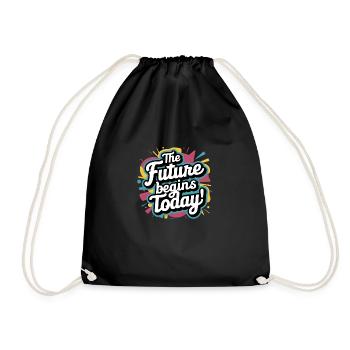 Retour à l’école - Sac de sport léger - noir - Devant