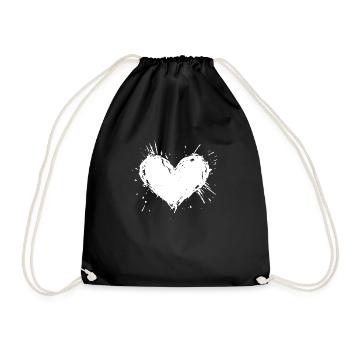 Symbole Coeur Cadeau Saint-Valentin - Sac de sport léger - noir - Devant