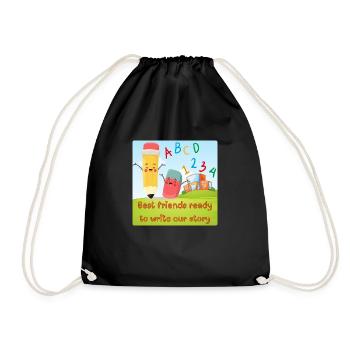 School Friends Forever - Turnbeutel - Schwarz - Vorne