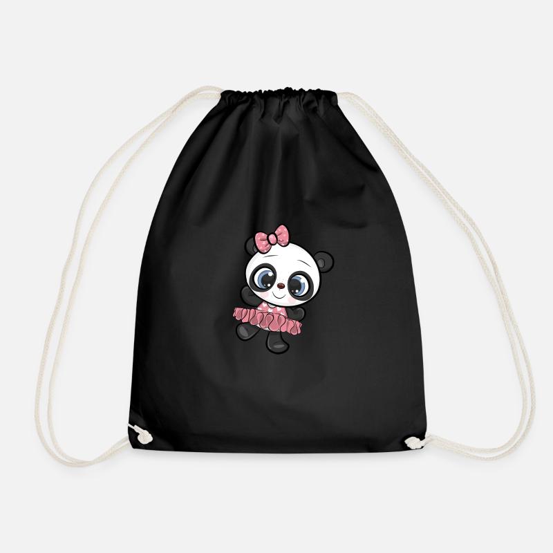 Panda Ballerina - Turnbeutel - Schwarz