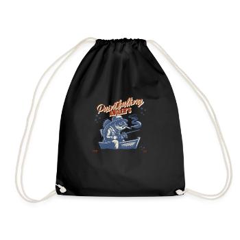 Paintballing anglers hunting - Drawstring Bag - black - Front