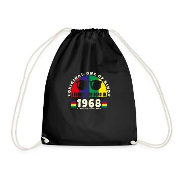 Original - Einzigartiges Geburtstagsgeschenk aus dem Jahr 1968. - Turnbeutel - Schwarz - Vorne