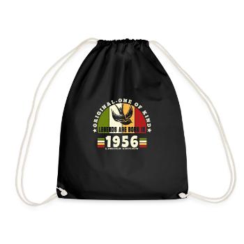 1956 Vintage Anniversaire Légende Cadeau - Sac de sport léger - noir - Devant