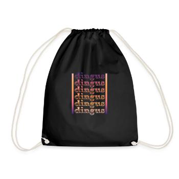 Dingus - Mot drôle - Sac de sport léger - noir - Devant
