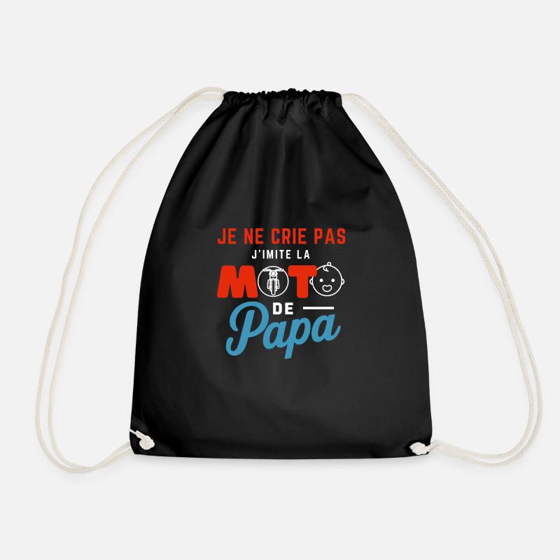 Moto de Papa - Imite le son ! - Sac de sport léger - noir