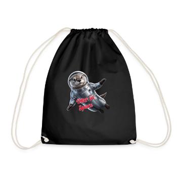 Otter in Space - Turnbeutel - Schwarz - Vorne