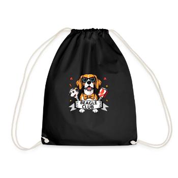 Beagle Club - Turnbeutel - Schwarz - Vorne